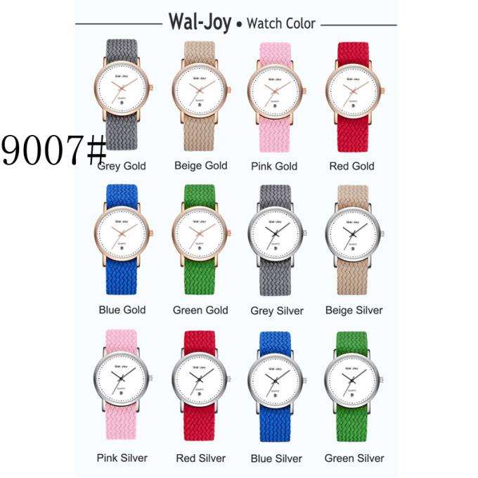 Signora porpora Leather Watch della cassa per orologi della lega del regalo di buona qualità della donna di modo WJ-8455